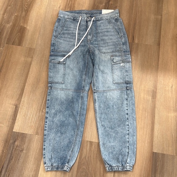 NWT American Eagle Cargo Pants Jean Joggers Size 6 - Picture 2 of 11